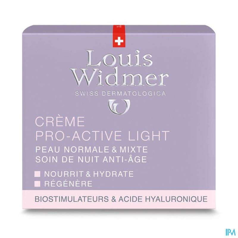 Louis Widmer Pro-Active Light Nachtcrème Met Parfum 50ml