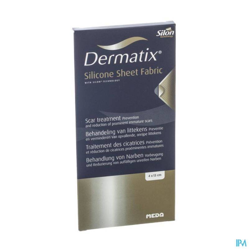 DERMATIX SILICONE SHEET FABRIC ADH 4X13CM 1