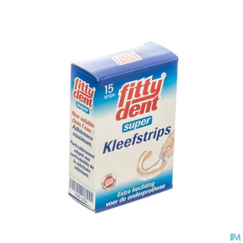 Fittydent Super Kleefstrips 15 Stuks