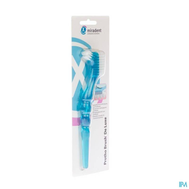 MIRADENT BROSSE DELUXE PROTHESE DENTAIRE BLEU