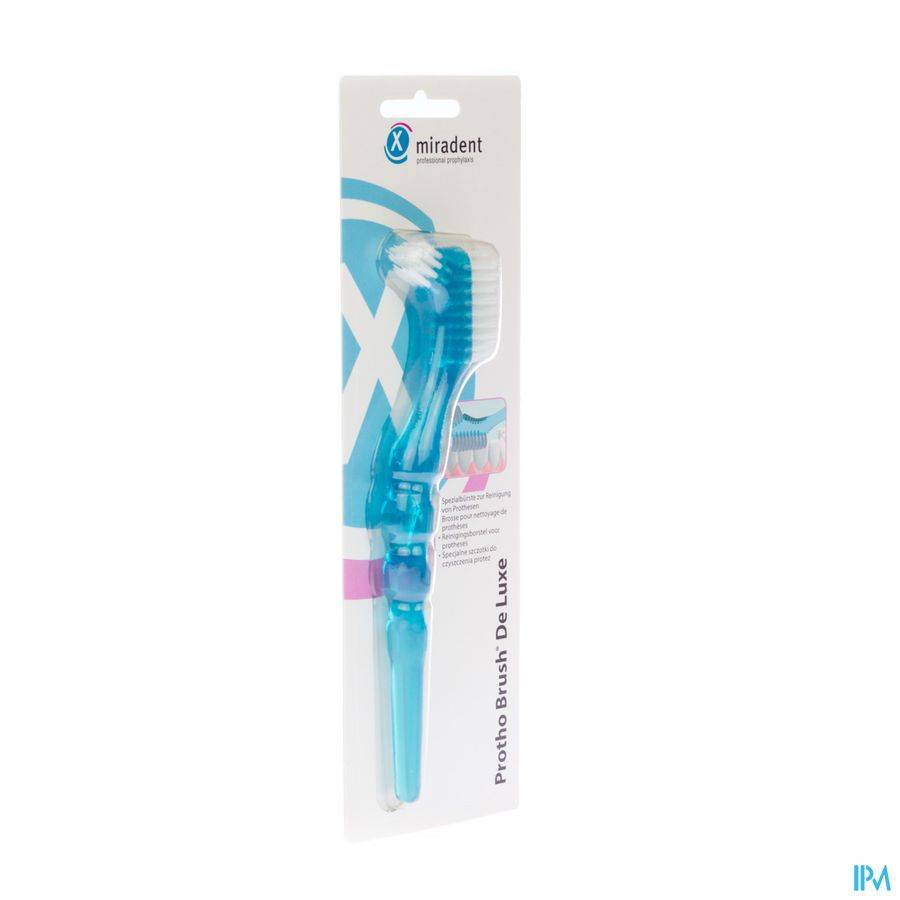 MIRADENT BROSSE DELUXE PROTHESE DENTAIRE BLEU