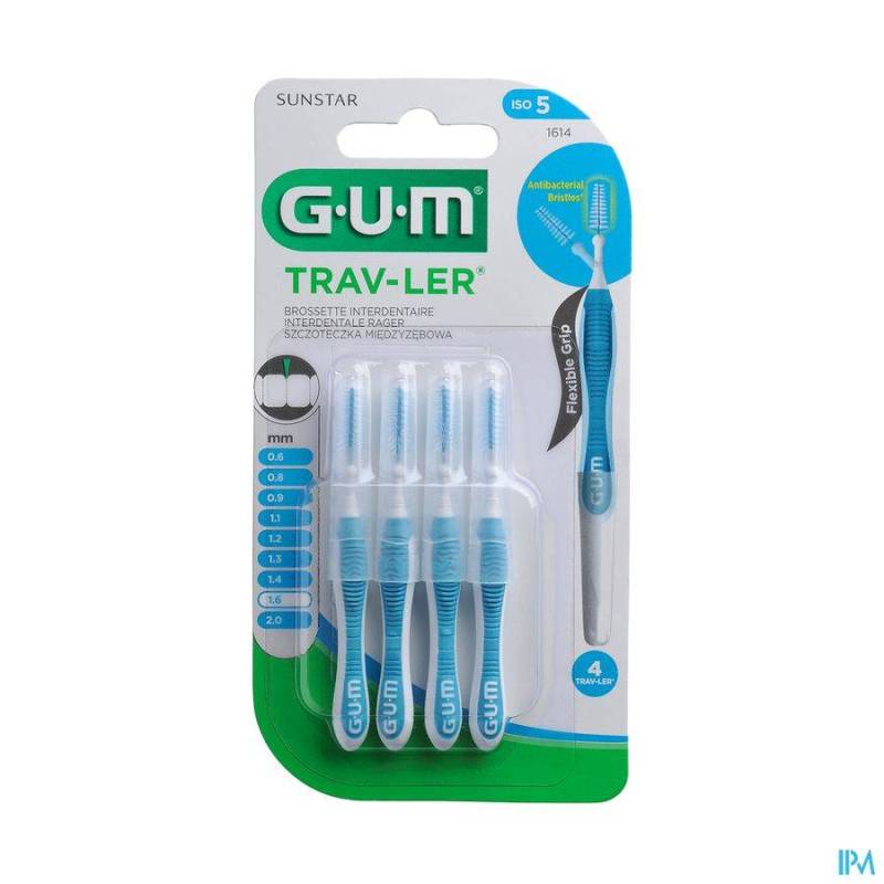 GUM PROXABRUSH TRAVEL FINE TAP 4 1614