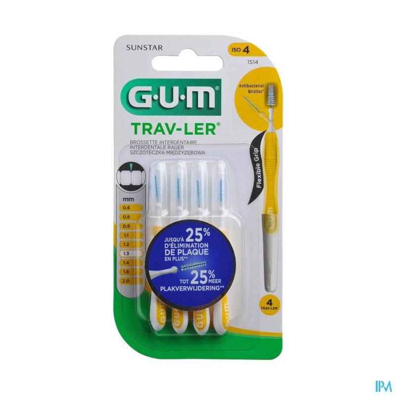 Gum Proxabrush Travel Tap Xfine 4 1514