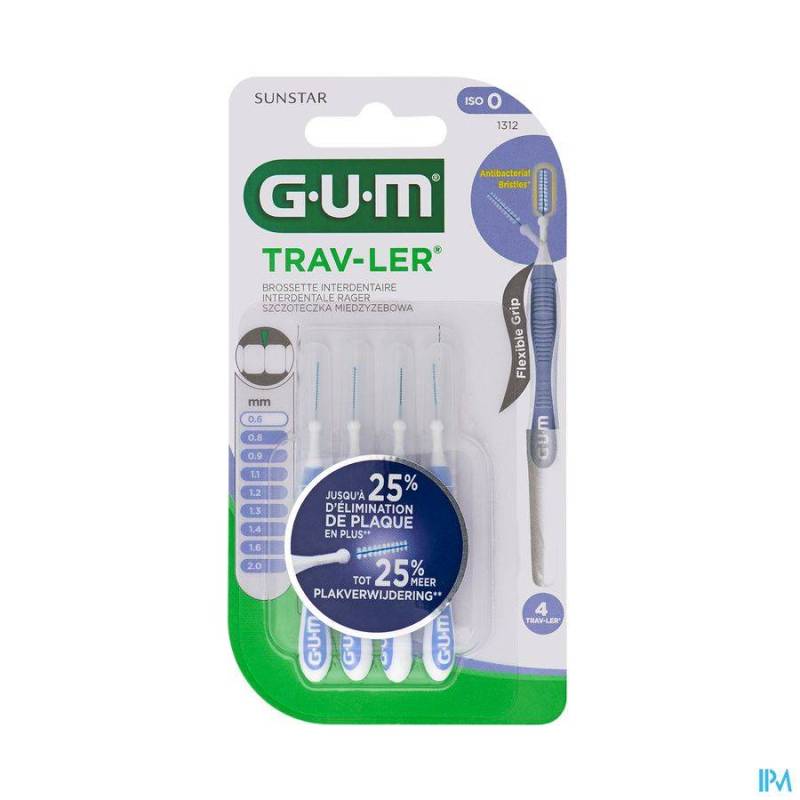 GUM TRAV-LER BROSSE INTERDENT. 0,6MM 4 1312M4