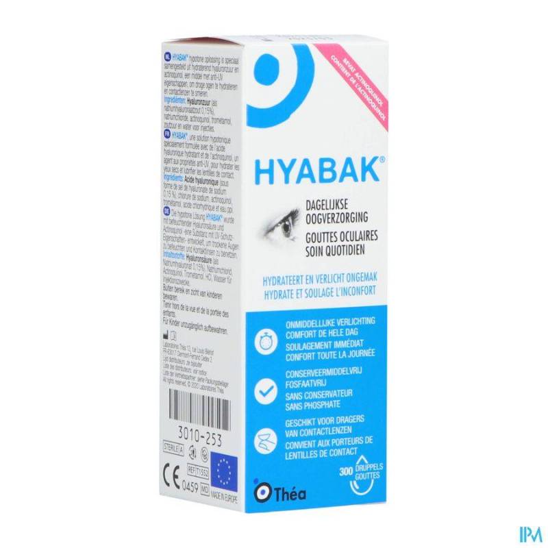 HYABAK 0,15% COLLYRE HYALURON NF 10ML