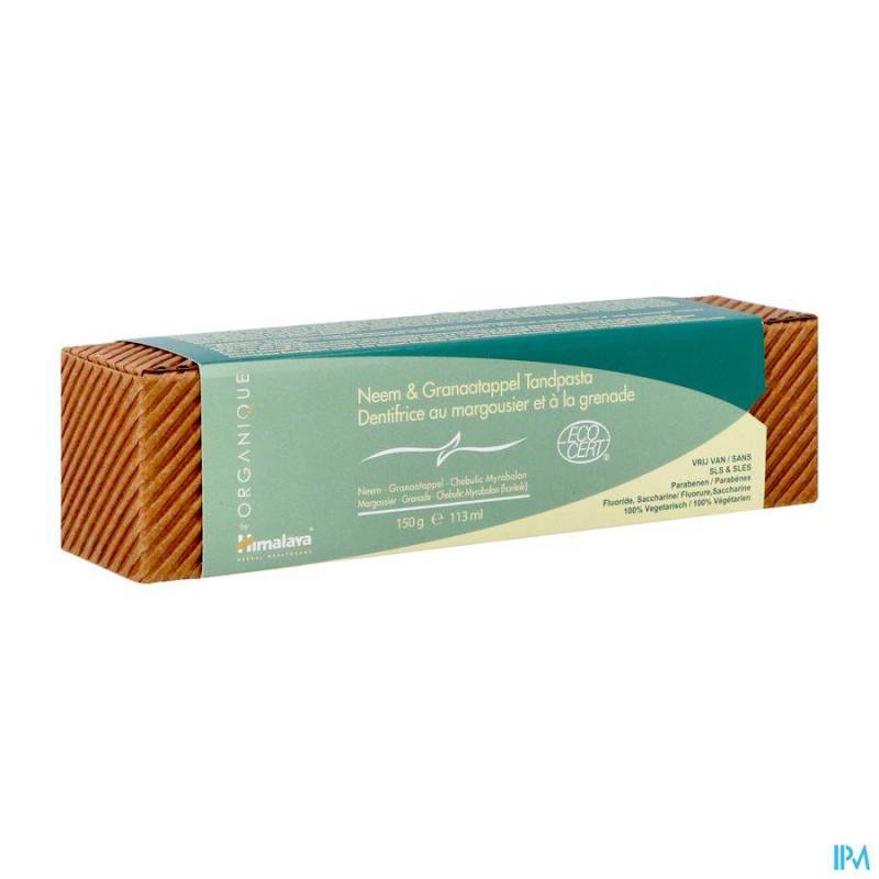 HIMALAYA ORGANIQUE NEEM&POMEGRANATE DENTIF 150G