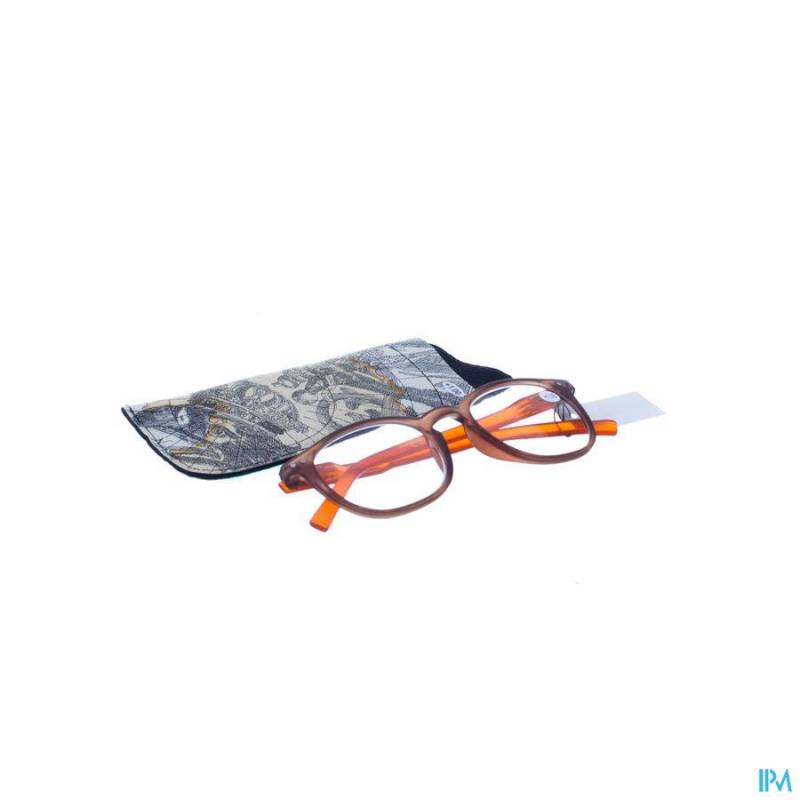 PHARMAGLASSES LUNETTES COMP. +1.00 BROWN/ORANGE