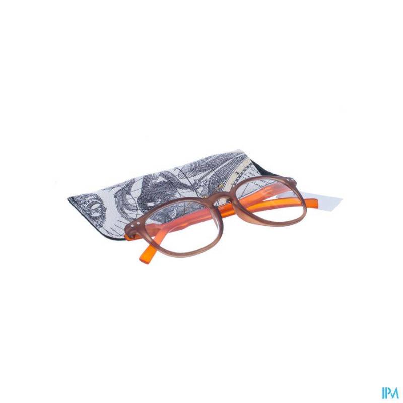 Pharmaglasses Leesbril +3.00 Brown/orange