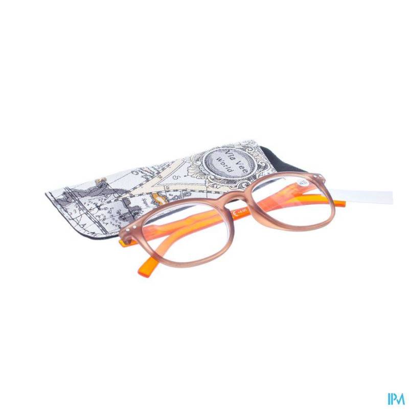 Pharmaglasses Leesbril Comp. +4.00 Brown/orange