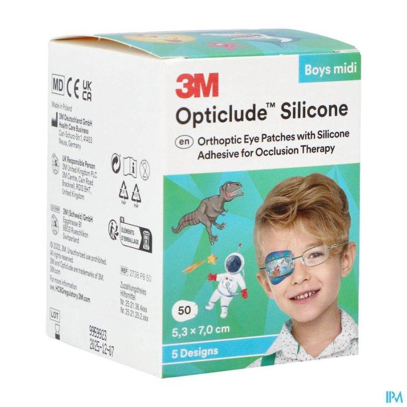 OPTICLUDE 3M SILICONE EYE PATCH BOY MIDI 50