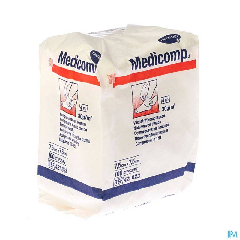 Hartmann Medicomp Niet Steriel 4PL 7,5x7,5cm 100 Stuks