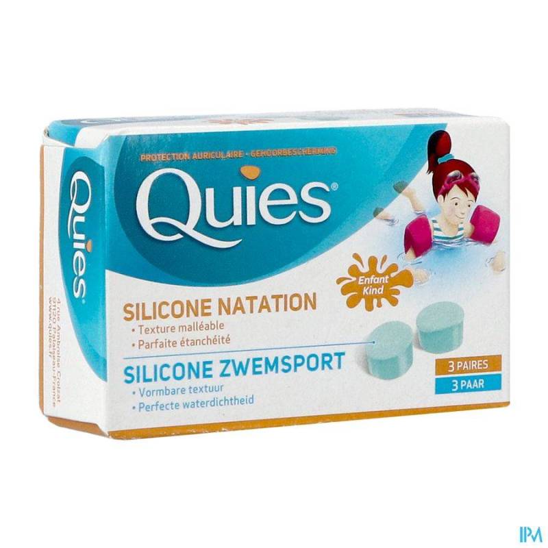 Quies Gehoorbescherming Silicone Zwemsport Kind 3 Paar