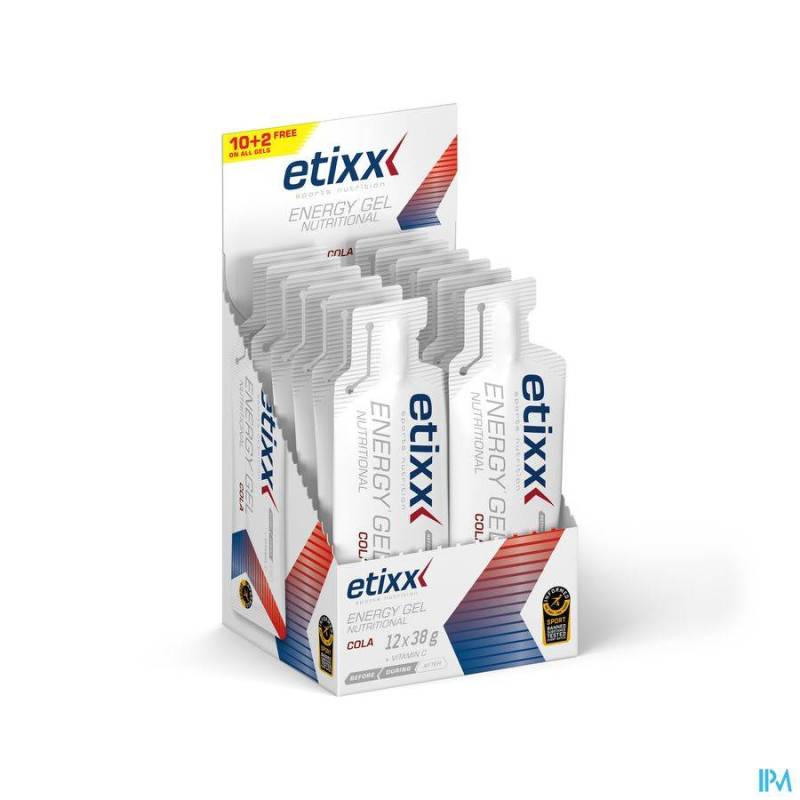 ETIXX NUTRITIONAL ENERGY GEL COLA 12X38G