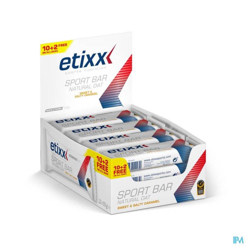 ETIXX NATURAL OAT BAR SWEET&SALTY CARAMEL 12X55G