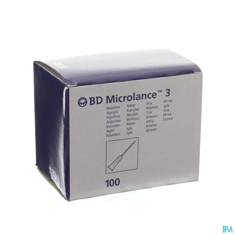 BD MICROLANCE 3 AIG. 23G 1 RB 0,6X25MM BLEU 100