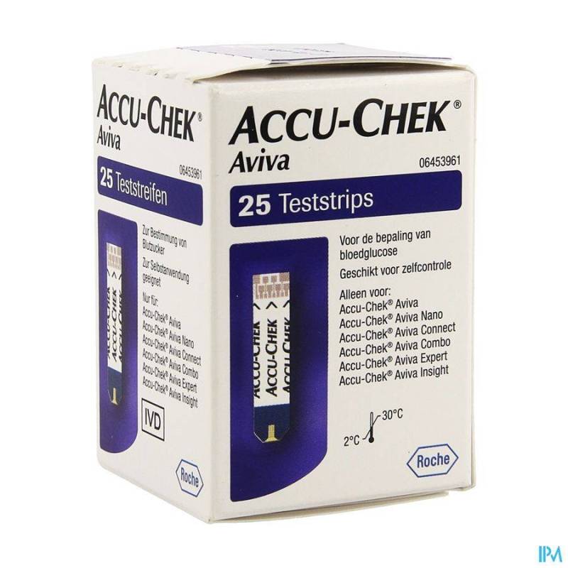 ACCU CHEK AVIVA BANDELETTE REACTIVE 25 6453961016