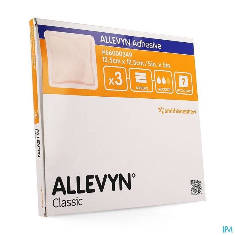 ALLEVYN ADH PANS HYDROCEL. 12,5X12,5CM 3 66000349