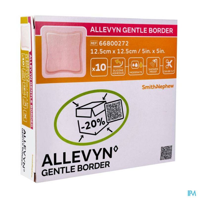 ALLEVYN GENTLE BORDER STER 12,5X12,5CM 10 66800272