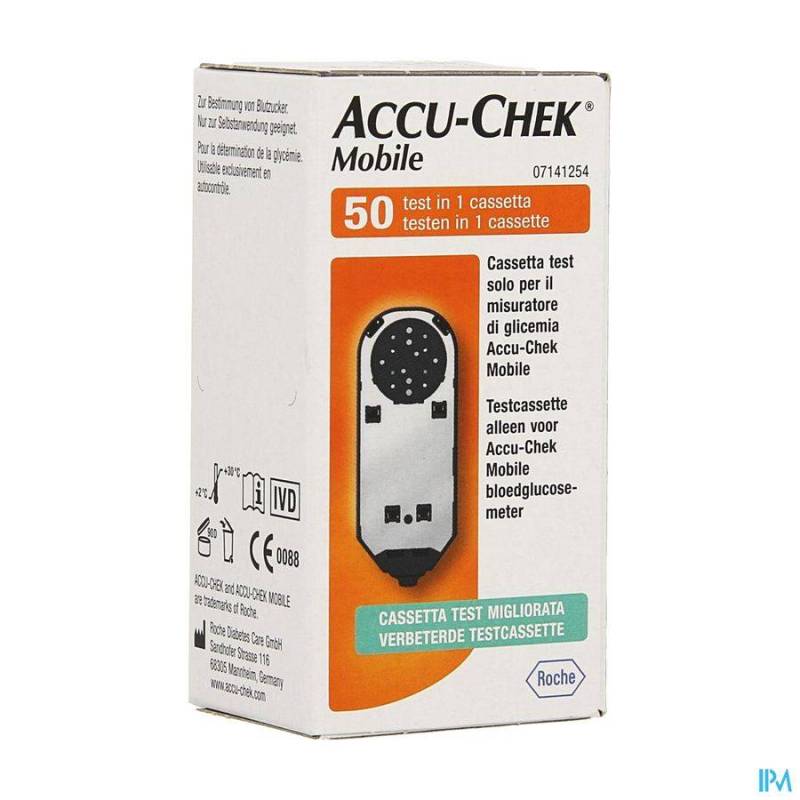 ACCU CHEK MOBILE TEST CASSETTE 50 TESTS 7141254171