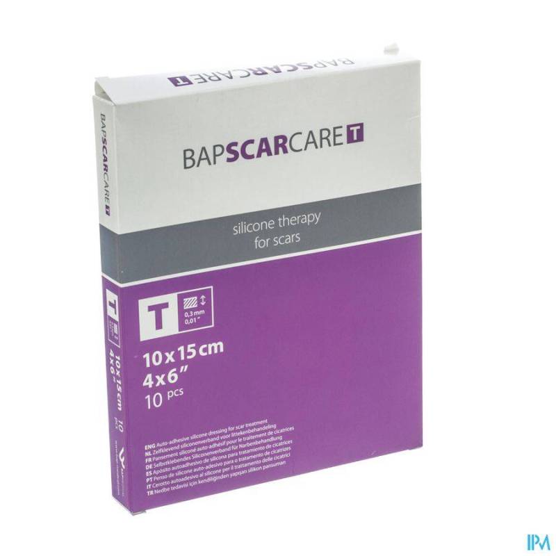 BAP SCAR CARE T PANS FIN TRANSP 10X15CM 10 601015