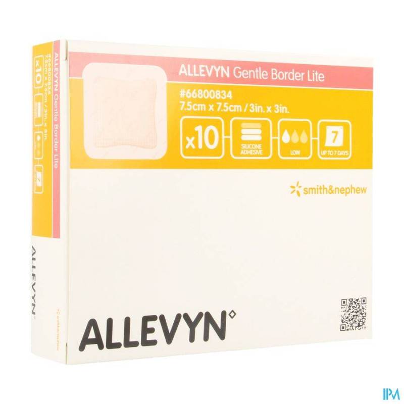 ALLEVYN GENTLE BORDER LITE 7,5X 7,5CM 10 66800834