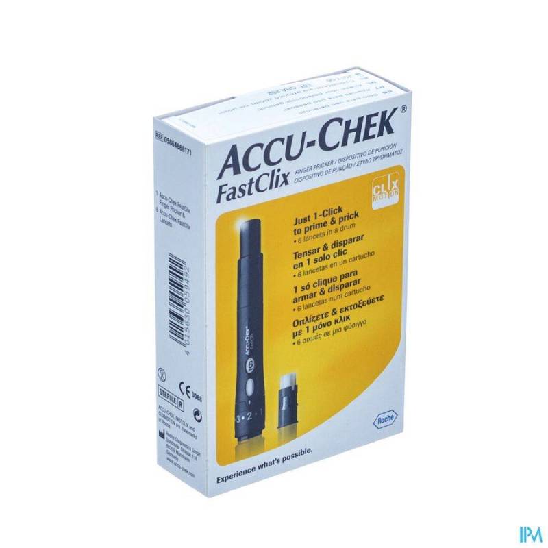 ACCU CHEK FASTCLIX (PIQUEUR+LANCET 1X6)05864666171