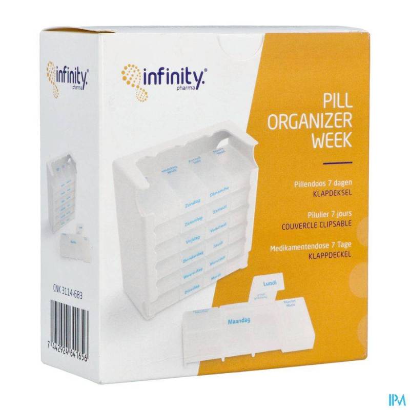 Pill Organizer Week Klapdeksel 1 Stuk