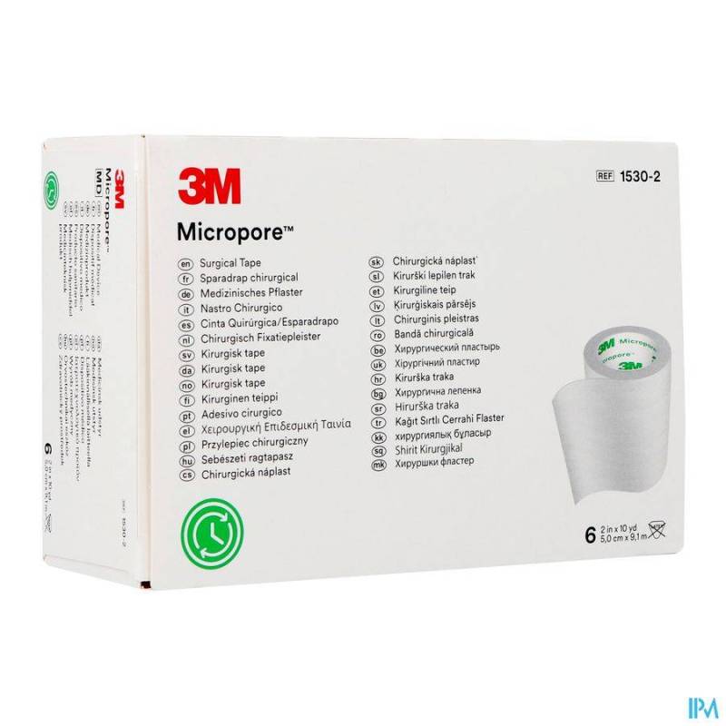 MICROPORE 3M SPARADRAP 50MMX9,14M ROULEAU 6 1530