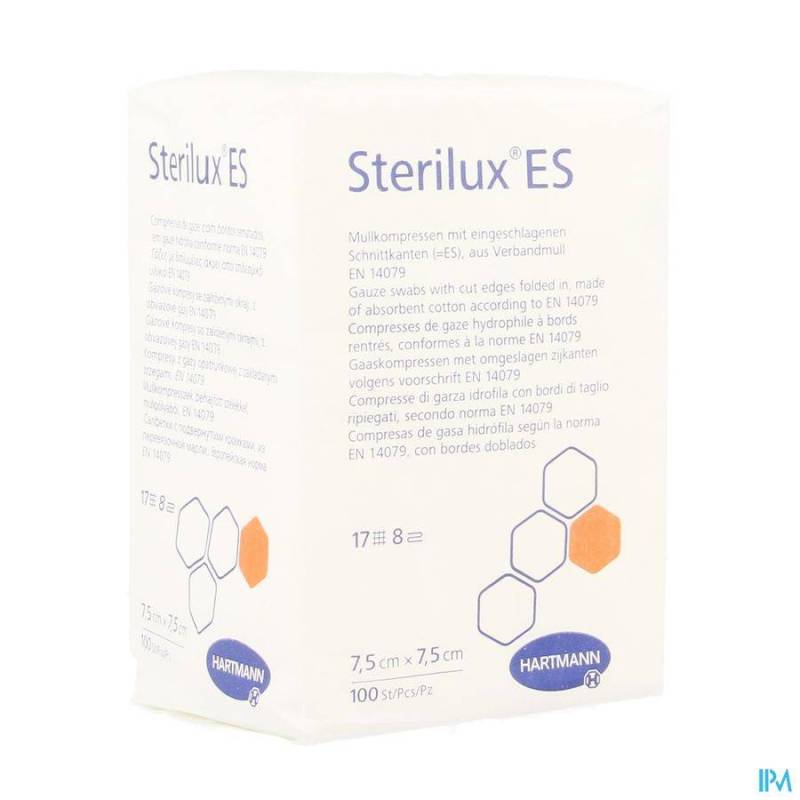 STERILUX ES CP N/ST 8PL 7,5X 7,5CM 100 4188022