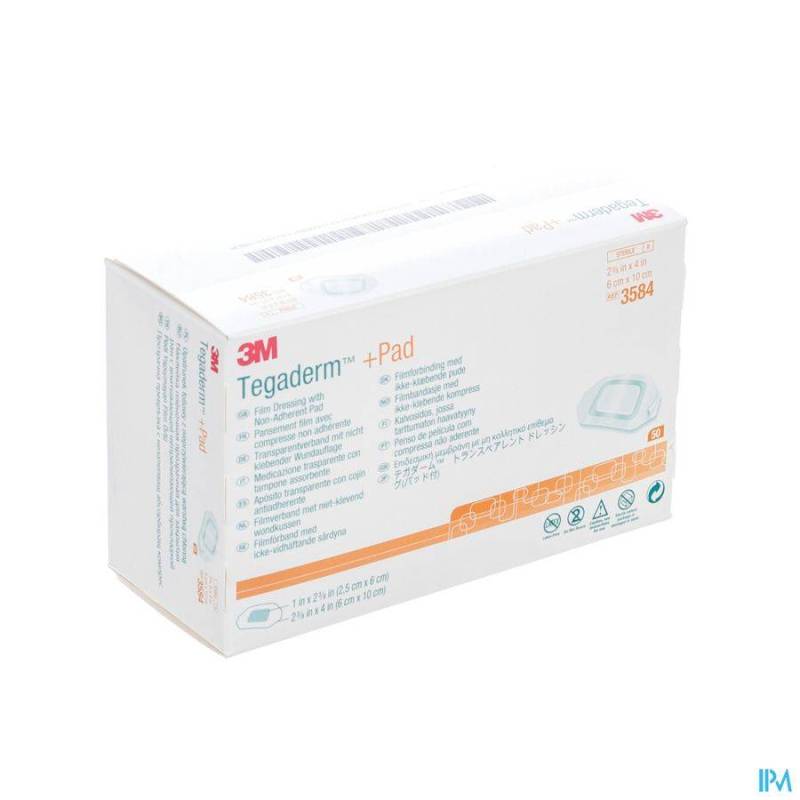 Tegaderm + Pad 3m Transp Steril 6cmx10cm 50 3584