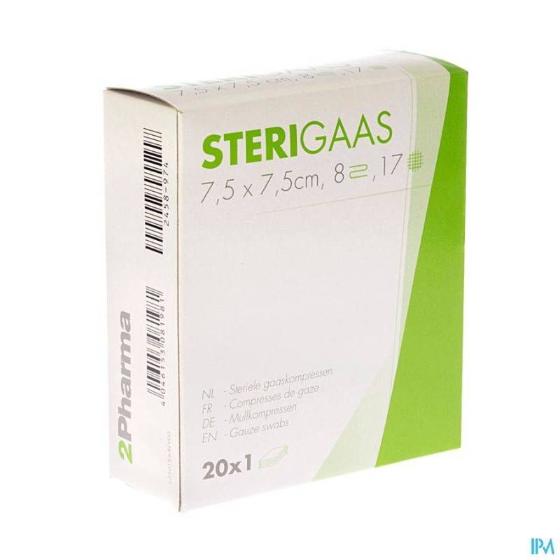 STERIGAAS CP STER 8C 7,5X 7,5CM 20X1