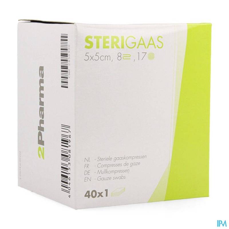 STERIGAAS CP STER 8C 5,0X 5,0CM 40X1