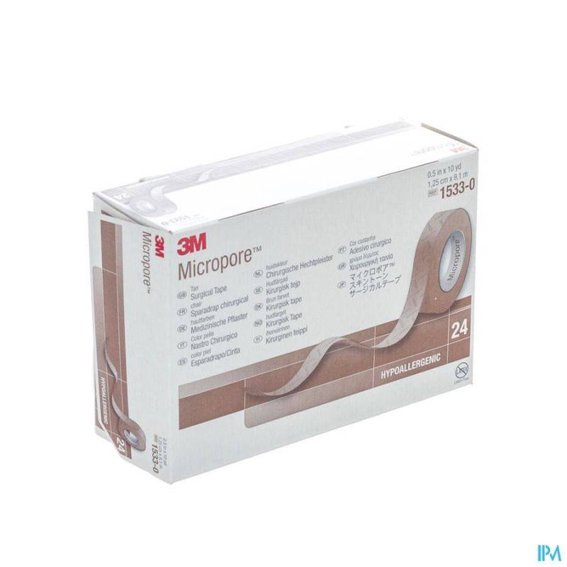 Micropore 3m Skin Tone 12,5mmx9,15m Rol 24 15330