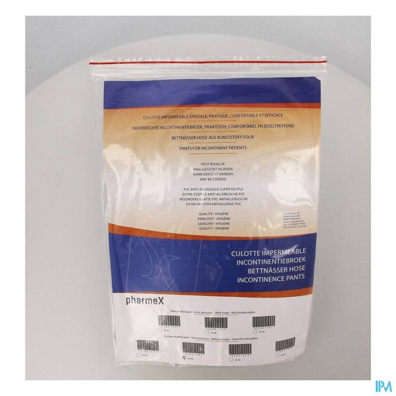 Pharmex Broek Incont -drukknop 44-48