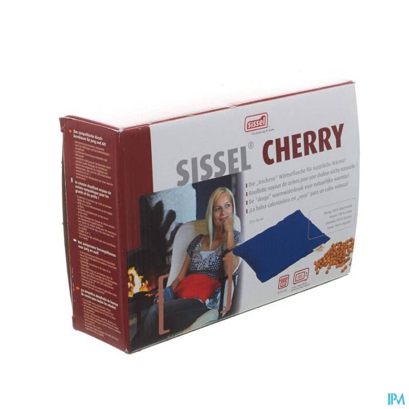 SISSEL CHERRY COUSSIN NOYAUX CERISE 23X26CM BLEU