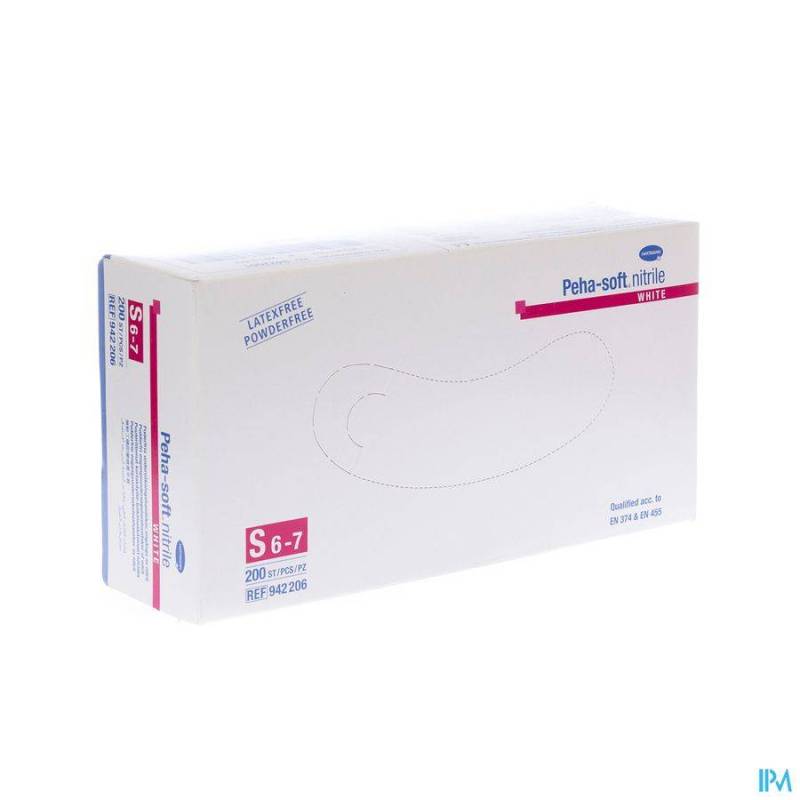 Peha Soft Handschoen Nitrile Wit S 200 9422062