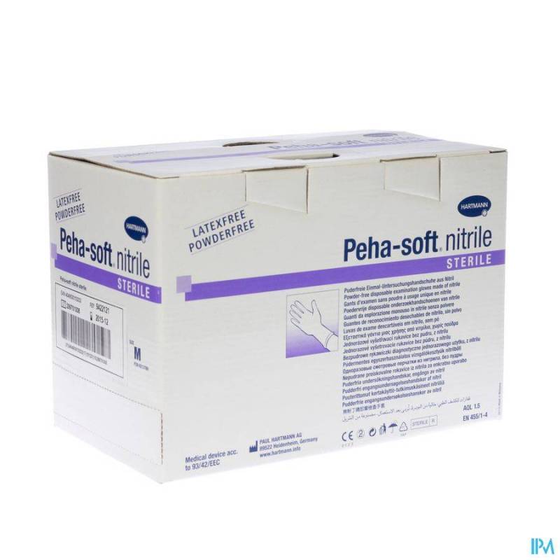 PEHA SOFT GANTS NITRILE STERILE M 50 9422123