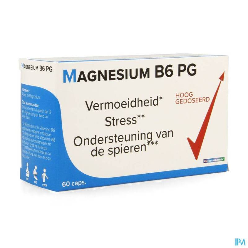 MAGNESIUM B6 PG PHARMAGENERIX CAPS 60