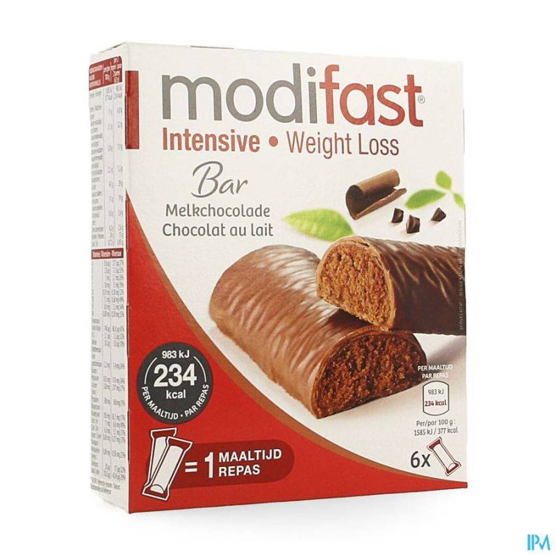 Modifast Intensive Melkchocolade Lunchreep 6 Stuks