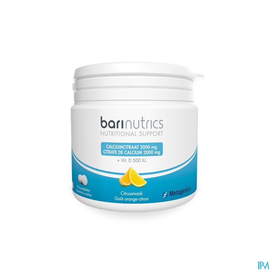 BARINUTRICS CIRATE CALCIUM CITRON-ORA.COMP CROQ 90