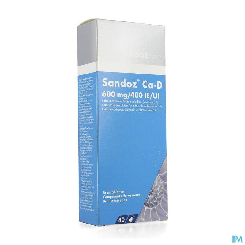 SANDOZ CA D 600MG/400IE COMP EFF 40  - Generisch