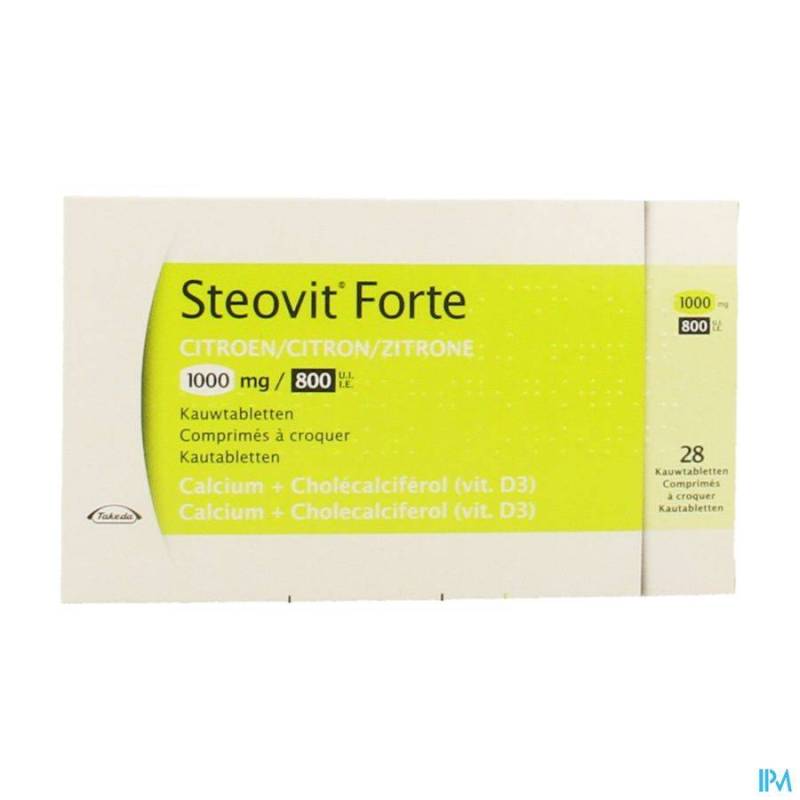 Steovit Forte 1000mg/800ie Kauwtabl 28