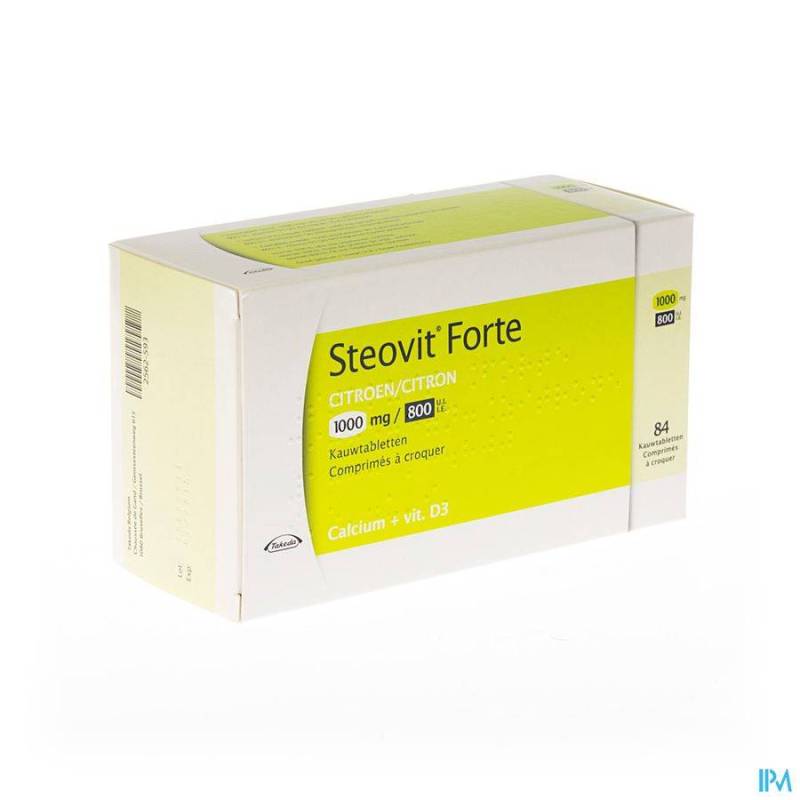 Steovit Forte Citroen 1000mg/800 84 Kauwtabletten