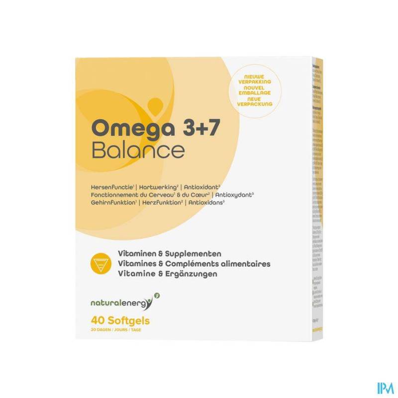 OMEGA 3+7 BALANCE NATURAL ENERGY CAPS 40