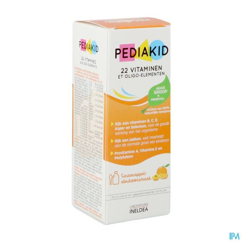 PEDIAKID 22 VITALUBES & OLIGO ELEMENTS FL 125ML