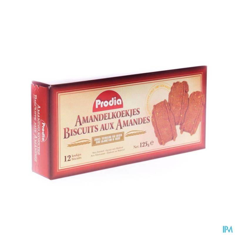 Prodia Amandelkoekjes+zoetstof Maltitol 125g 6008