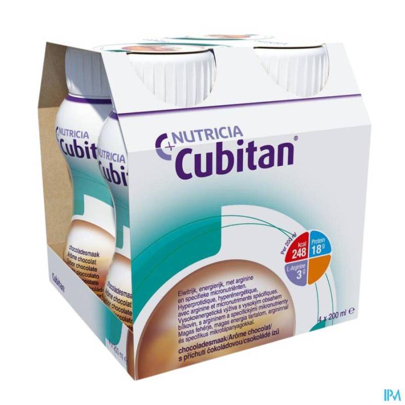 Nutricia Cubitan Chocolade 4x200ml