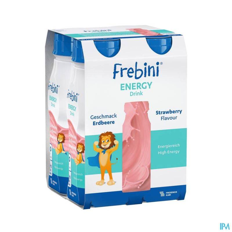 FREBINI ENERGY DRINK ENFANT FRAISE FL 4X200ML