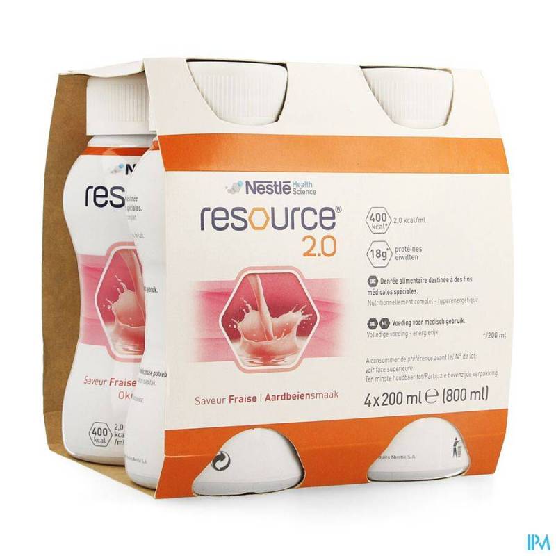 RESOURCE 2.0 FRAISE 4X200ML 12100544