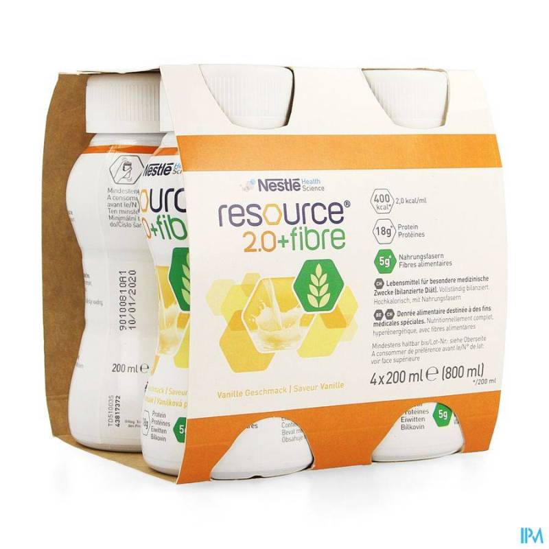 RESOURCE 2.0 FIBRE VANILLE 4X200ML 12100793